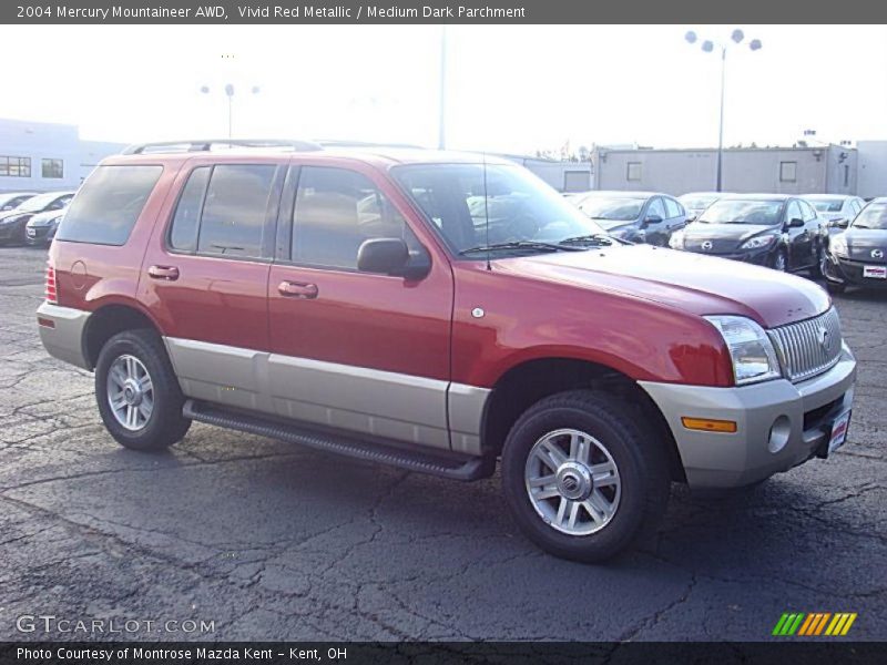 Vivid Red Metallic / Medium Dark Parchment 2004 Mercury Mountaineer AWD