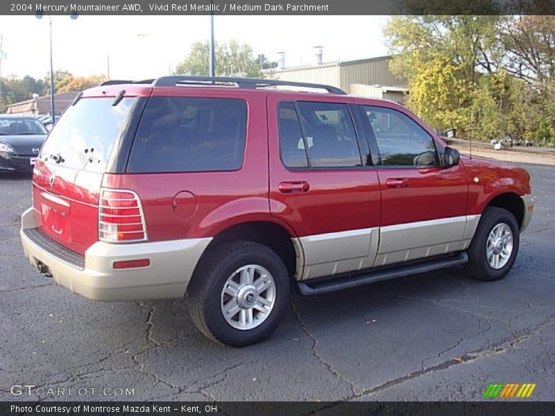 Vivid Red Metallic / Medium Dark Parchment 2004 Mercury Mountaineer AWD