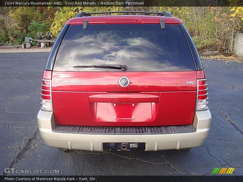 Vivid Red Metallic / Medium Dark Parchment 2004 Mercury Mountaineer AWD