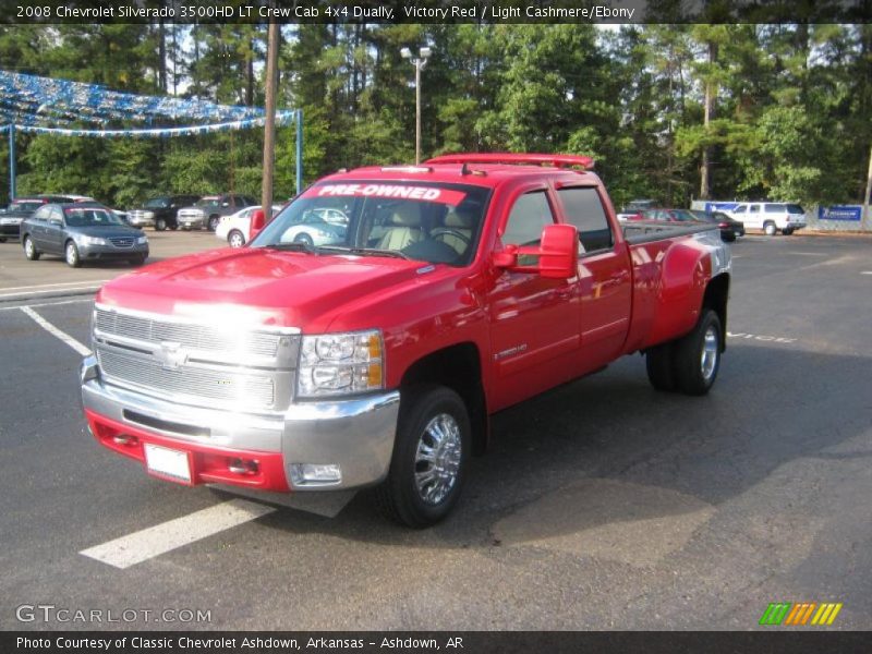 Victory Red / Light Cashmere/Ebony 2008 Chevrolet Silverado 3500HD LT Crew Cab 4x4 Dually