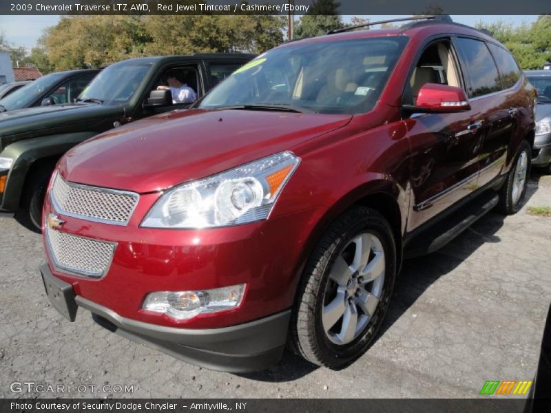 Red Jewel Tintcoat / Cashmere/Ebony 2009 Chevrolet Traverse LTZ AWD