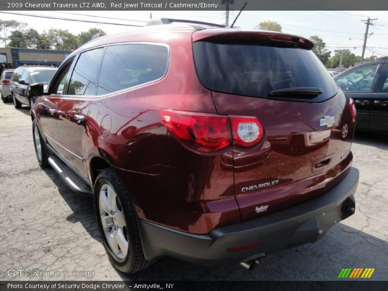 Red Jewel Tintcoat / Cashmere/Ebony 2009 Chevrolet Traverse LTZ AWD