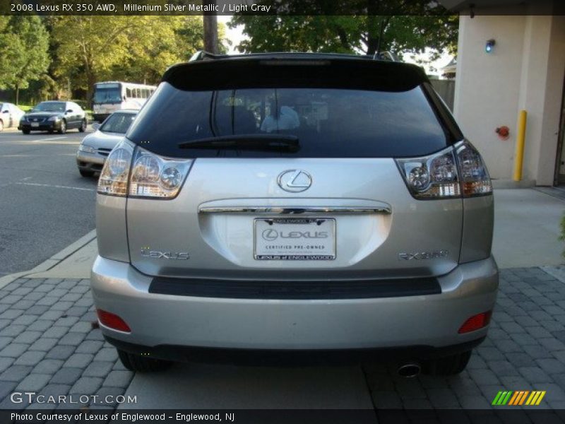 Millenium Silver Metallic / Light Gray 2008 Lexus RX 350 AWD