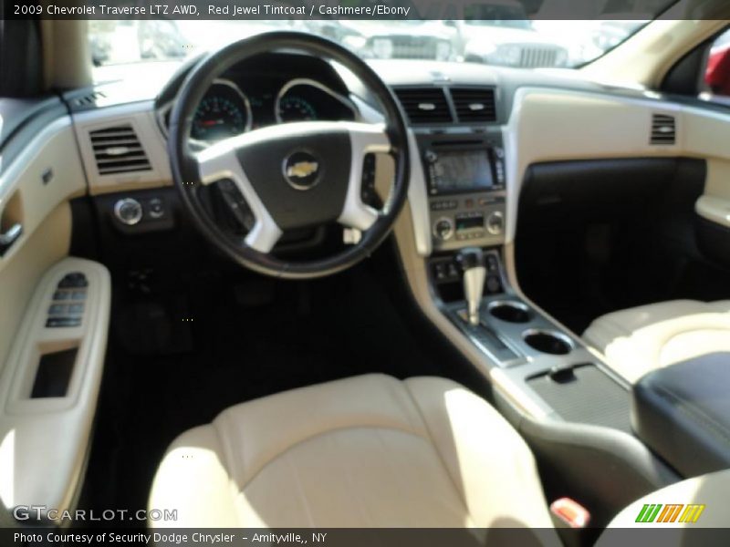 Red Jewel Tintcoat / Cashmere/Ebony 2009 Chevrolet Traverse LTZ AWD