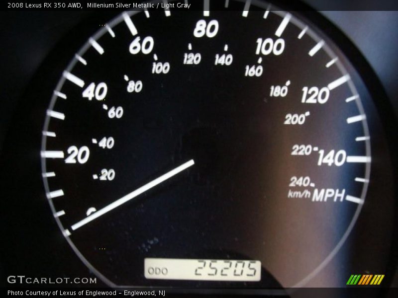 Millenium Silver Metallic / Light Gray 2008 Lexus RX 350 AWD