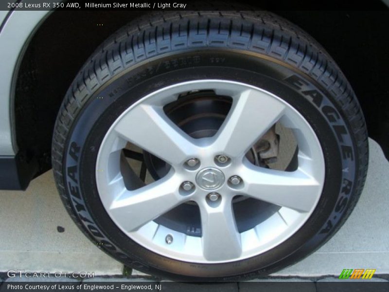 Millenium Silver Metallic / Light Gray 2008 Lexus RX 350 AWD
