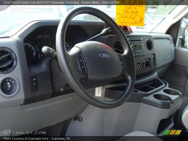 Oxford White / Medium Flint 2010 Ford E Series Van E350 XLT Passenger Extended