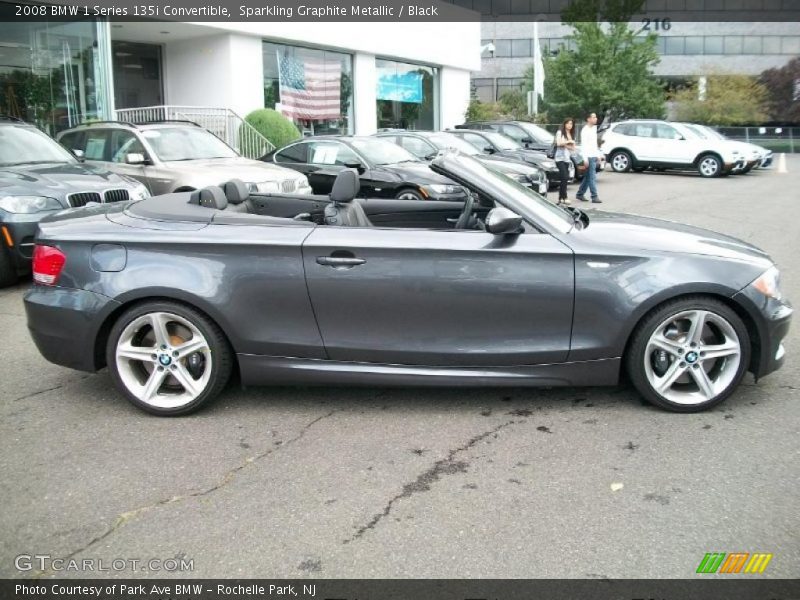 Sparkling Graphite Metallic / Black 2008 BMW 1 Series 135i Convertible