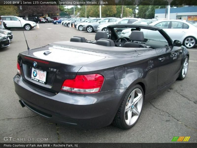 Sparkling Graphite Metallic / Black 2008 BMW 1 Series 135i Convertible