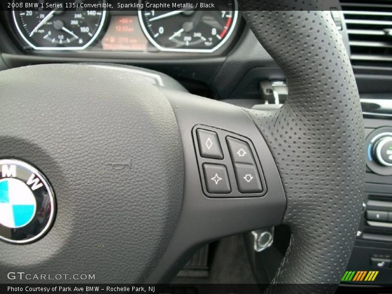 Sparkling Graphite Metallic / Black 2008 BMW 1 Series 135i Convertible