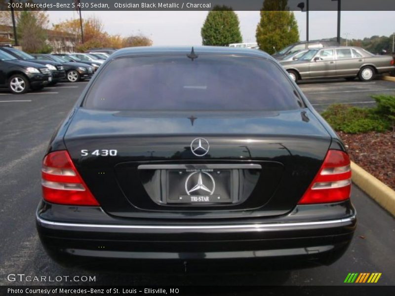 Obsidian Black Metallic / Charcoal 2002 Mercedes-Benz S 430 Sedan