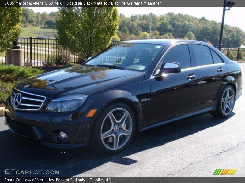 Obsidian Black Metallic / Black AMG Premium Leather 2009 Mercedes-Benz C 63 AMG