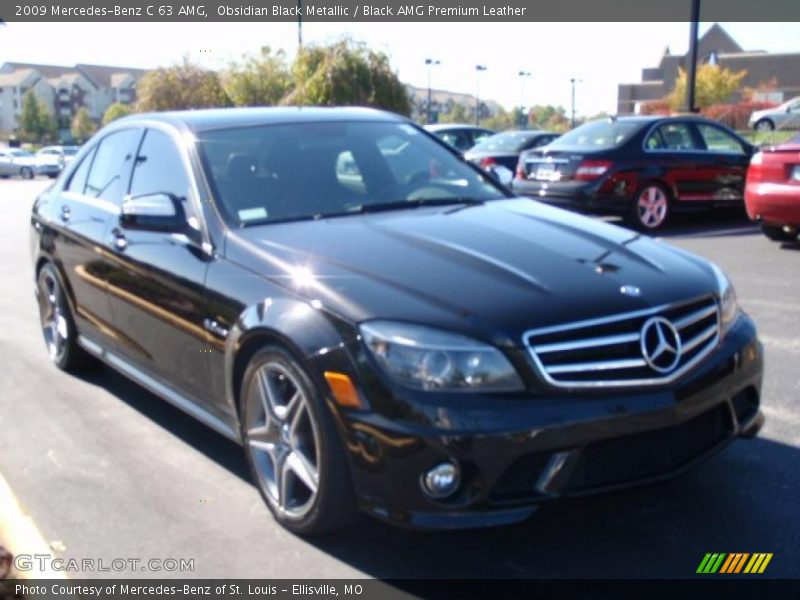 Obsidian Black Metallic / Black AMG Premium Leather 2009 Mercedes-Benz C 63 AMG