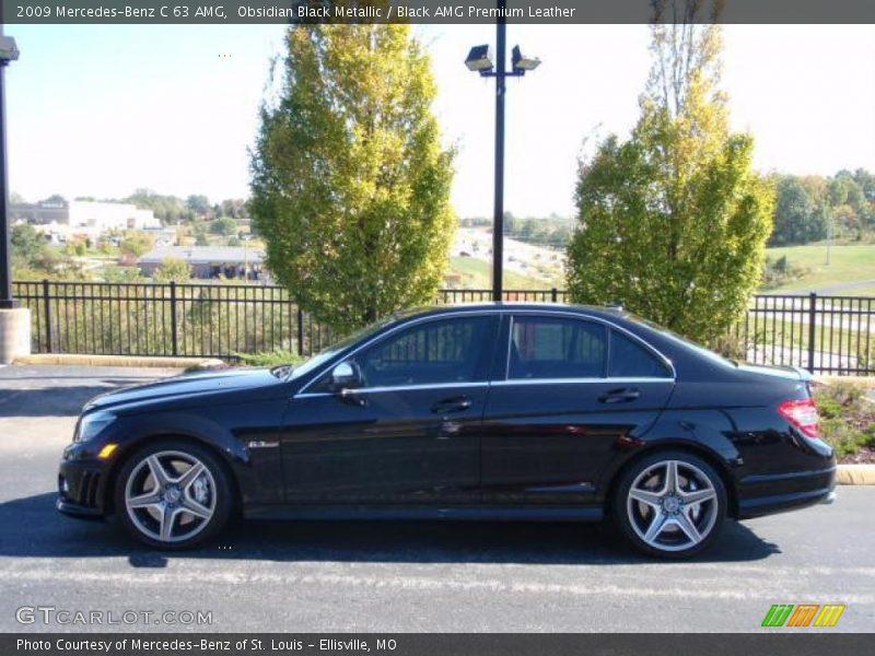 Obsidian Black Metallic / Black AMG Premium Leather 2009 Mercedes-Benz C 63 AMG