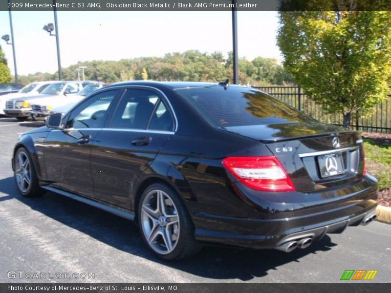 Obsidian Black Metallic / Black AMG Premium Leather 2009 Mercedes-Benz C 63 AMG