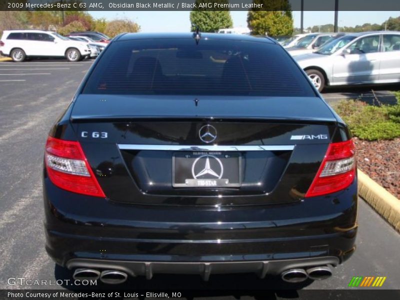 Obsidian Black Metallic / Black AMG Premium Leather 2009 Mercedes-Benz C 63 AMG