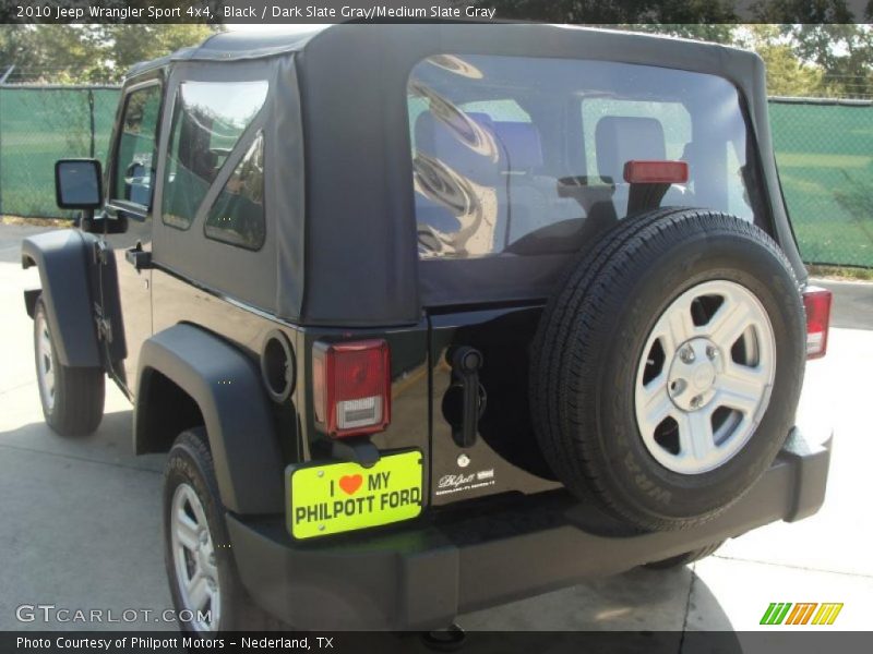 Black / Dark Slate Gray/Medium Slate Gray 2010 Jeep Wrangler Sport 4x4
