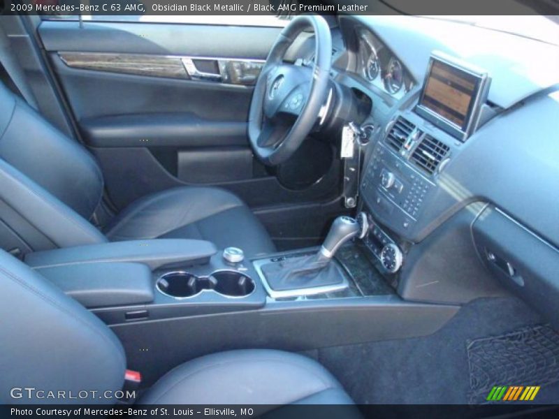 Obsidian Black Metallic / Black AMG Premium Leather 2009 Mercedes-Benz C 63 AMG