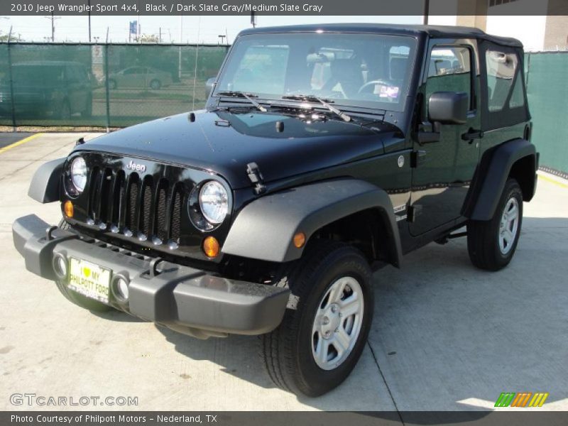 Black / Dark Slate Gray/Medium Slate Gray 2010 Jeep Wrangler Sport 4x4