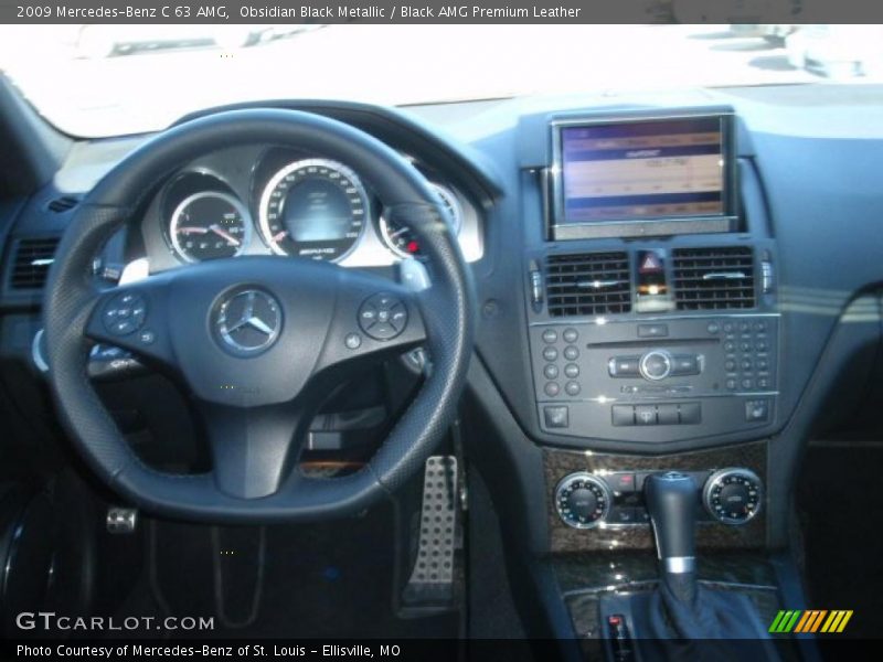 Obsidian Black Metallic / Black AMG Premium Leather 2009 Mercedes-Benz C 63 AMG