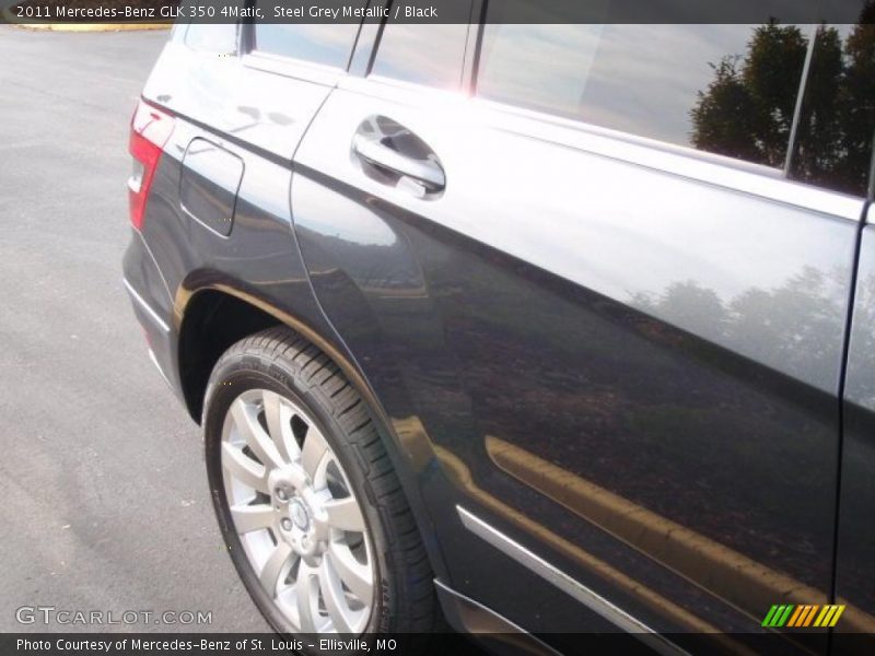 Steel Grey Metallic / Black 2011 Mercedes-Benz GLK 350 4Matic
