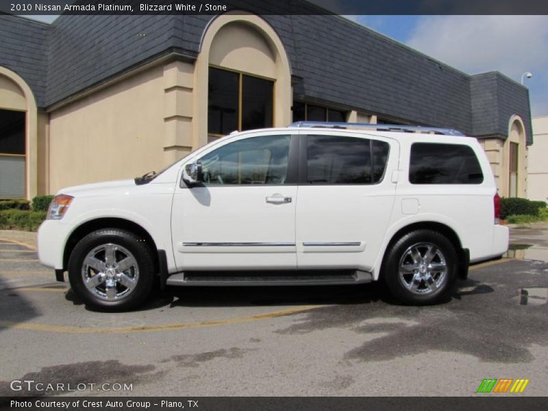 Blizzard White / Stone 2010 Nissan Armada Platinum