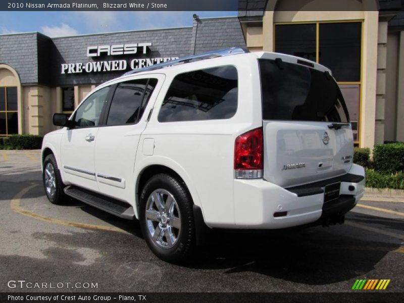Blizzard White / Stone 2010 Nissan Armada Platinum