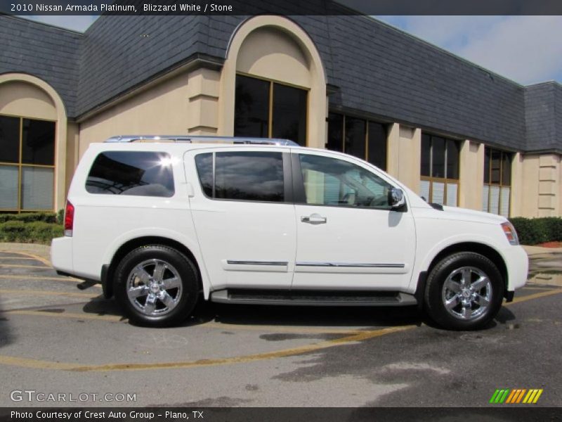 Blizzard White / Stone 2010 Nissan Armada Platinum