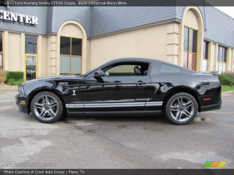 Black / Charcoal Black/White 2010 Ford Mustang Shelby GT500 Coupe