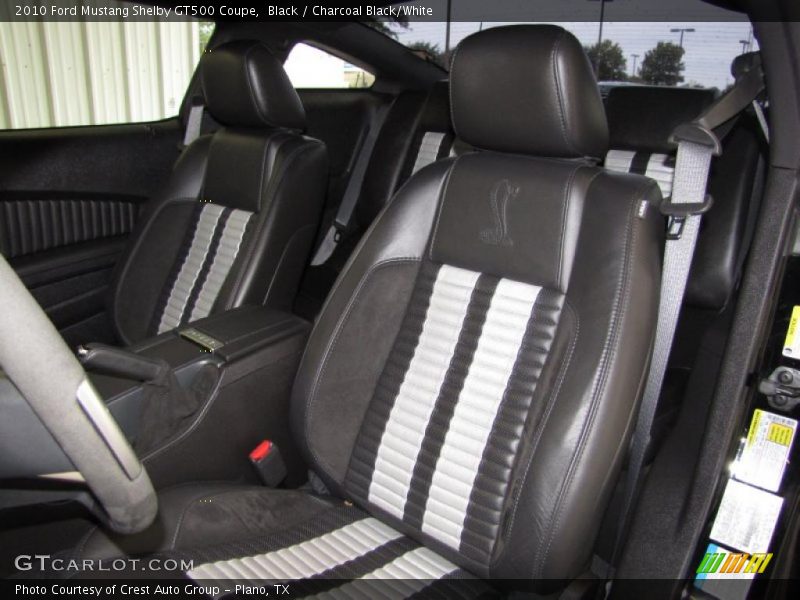  2010 Mustang Shelby GT500 Coupe Charcoal Black/White Interior