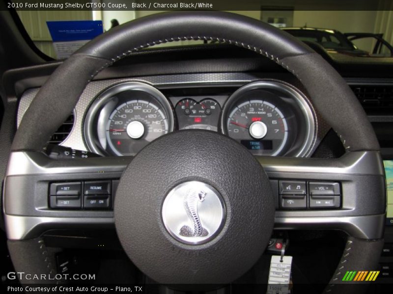 Black / Charcoal Black/White 2010 Ford Mustang Shelby GT500 Coupe