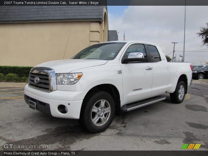 Super White / Beige 2007 Toyota Tundra Limited Double Cab