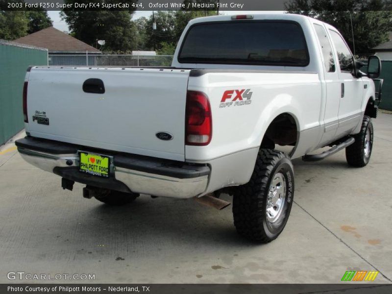 Oxford White / Medium Flint Grey 2003 Ford F250 Super Duty FX4 SuperCab 4x4