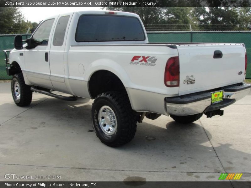 Oxford White / Medium Flint Grey 2003 Ford F250 Super Duty FX4 SuperCab 4x4