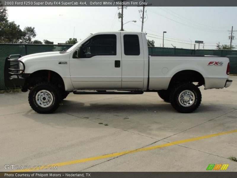 Oxford White / Medium Flint Grey 2003 Ford F250 Super Duty FX4 SuperCab 4x4