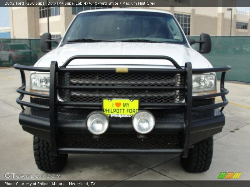 Oxford White / Medium Flint Grey 2003 Ford F250 Super Duty FX4 SuperCab 4x4