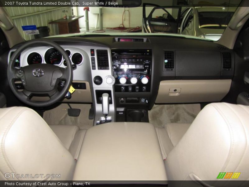 Super White / Beige 2007 Toyota Tundra Limited Double Cab