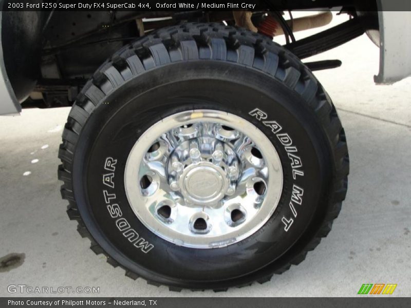 Oxford White / Medium Flint Grey 2003 Ford F250 Super Duty FX4 SuperCab 4x4
