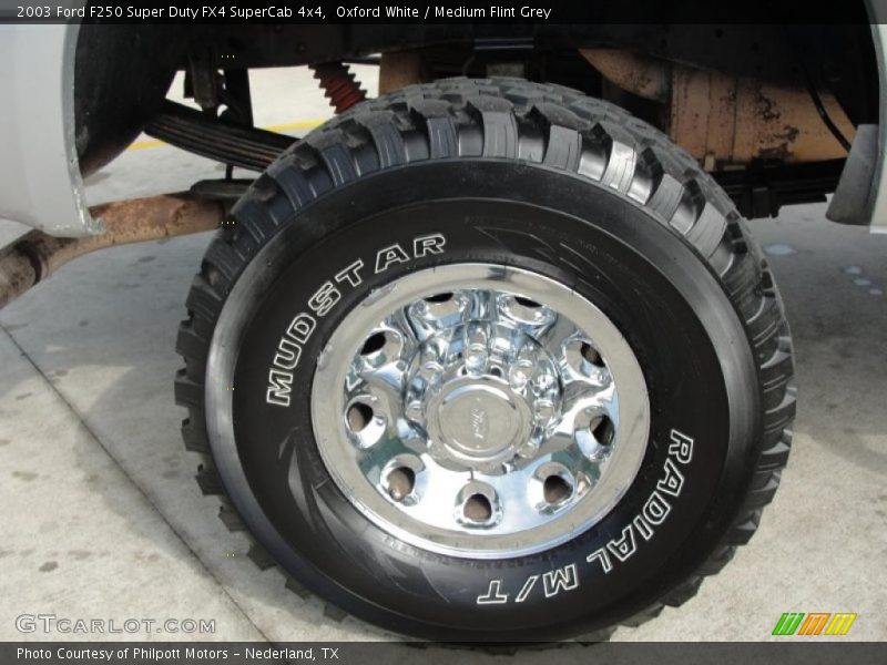 Oxford White / Medium Flint Grey 2003 Ford F250 Super Duty FX4 SuperCab 4x4