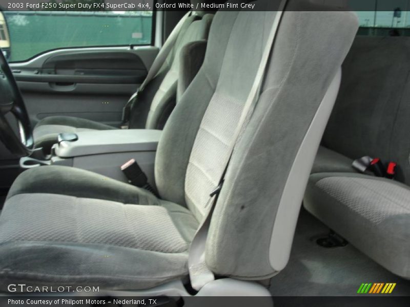 Oxford White / Medium Flint Grey 2003 Ford F250 Super Duty FX4 SuperCab 4x4