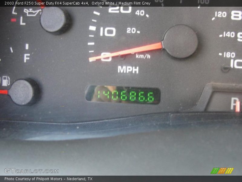 Oxford White / Medium Flint Grey 2003 Ford F250 Super Duty FX4 SuperCab 4x4