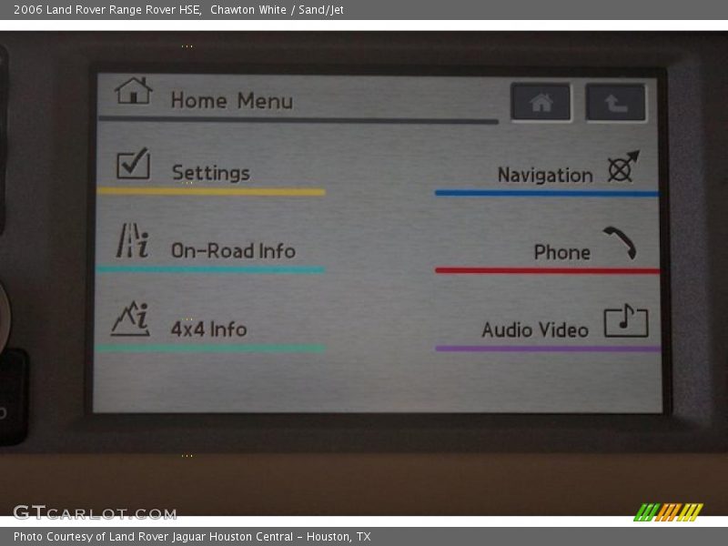 Navigation of 2006 Range Rover HSE