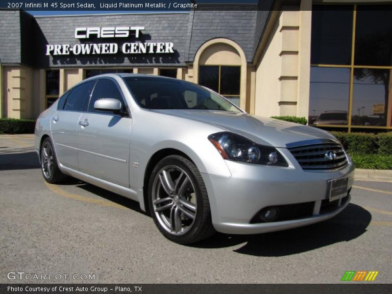 Liquid Platinum Metallic / Graphite 2007 Infiniti M 45 Sport Sedan