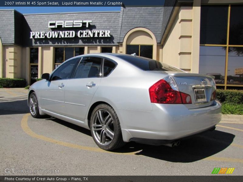 Liquid Platinum Metallic / Graphite 2007 Infiniti M 45 Sport Sedan