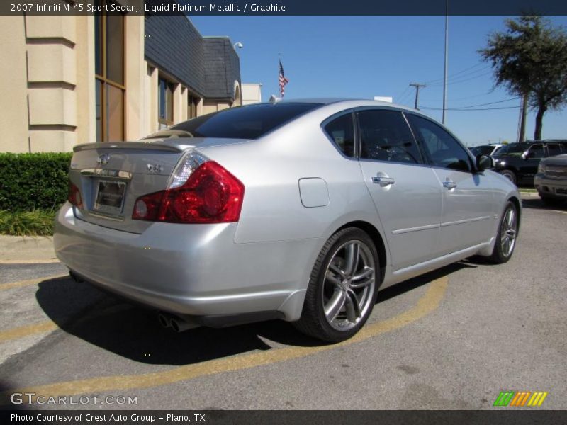 Liquid Platinum Metallic / Graphite 2007 Infiniti M 45 Sport Sedan