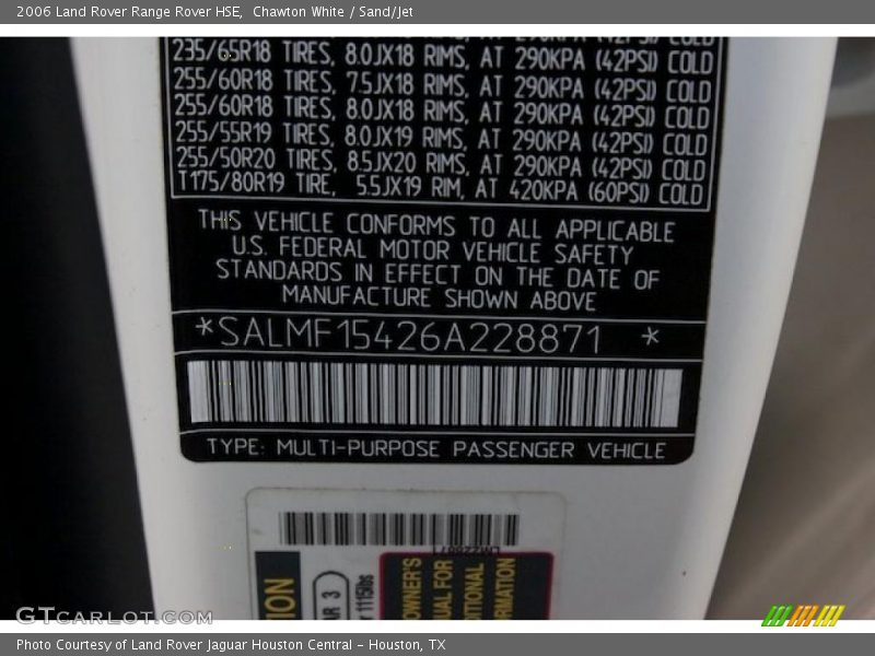 Chawton White / Sand/Jet 2006 Land Rover Range Rover HSE