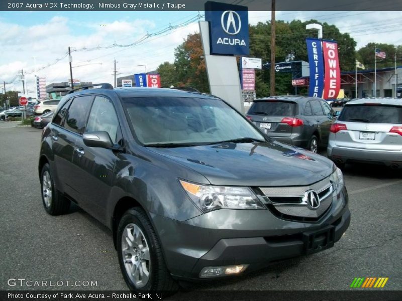Nimbus Gray Metallic / Taupe 2007 Acura MDX Technology