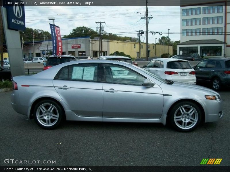 Alabaster Silver Metallic / Taupe 2008 Acura TL 3.2