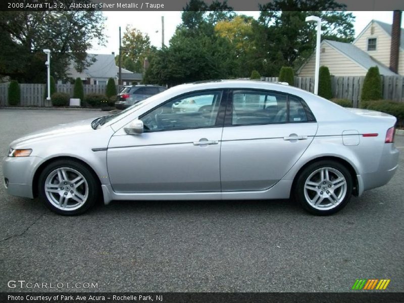 Alabaster Silver Metallic / Taupe 2008 Acura TL 3.2