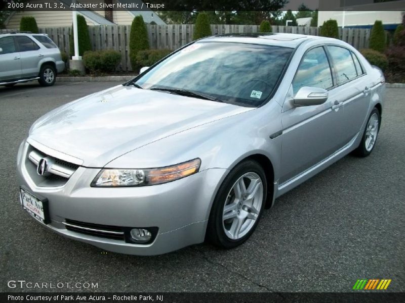 Alabaster Silver Metallic / Taupe 2008 Acura TL 3.2